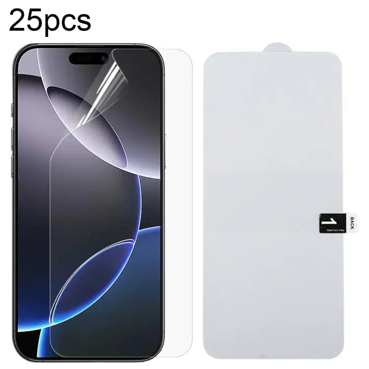 25pcs Full Screen Protector Explosion-proof Hydrogel Film For iPhone 16 Pro Max For iPhone 16 Pro For iPhone 16 Plus