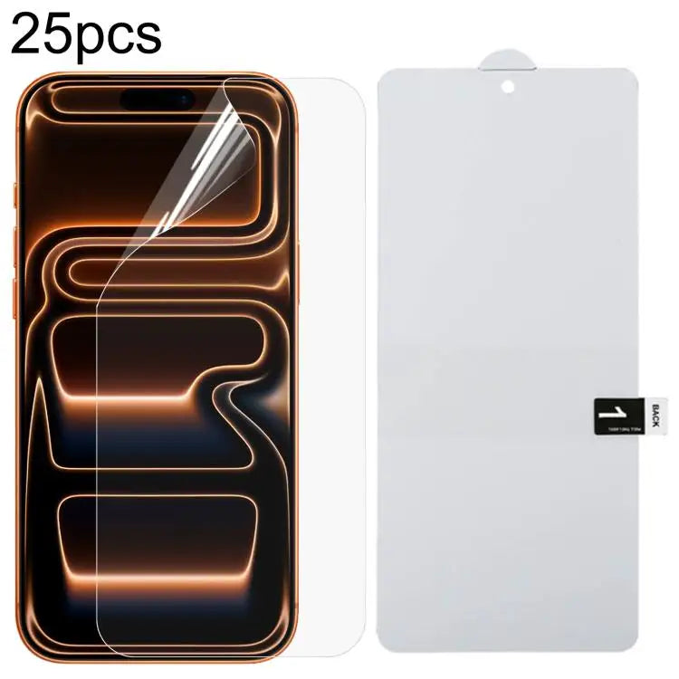 25pcs Full Screen Protector Explosion-proof Hydrogel Film For iPhone 16 Pro Max For iPhone 16 Pro For iPhone 16 Plus