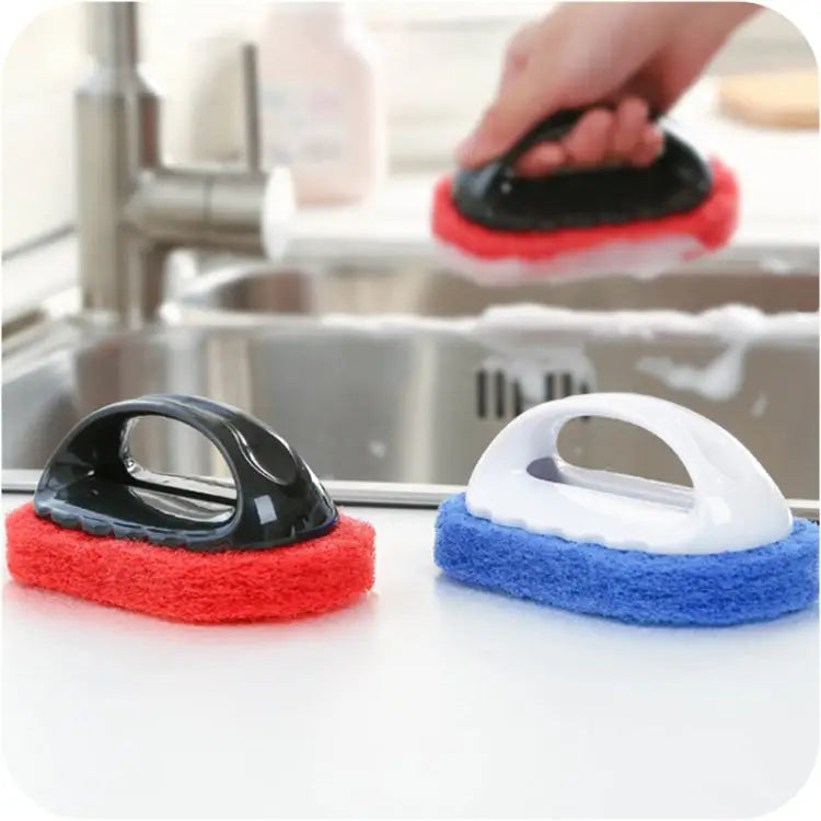 2pcs Decontamination Sponge Hard Bottom Cleaning Brushes Dry and Wet Cleaning Brush for Kitchen / Cooking Bench