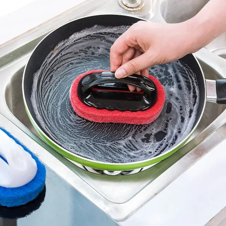 2pcs Decontamination Sponge Hard Bottom Cleaning Brushes Dry and Wet Cleaning Brush for Kitchen / Cooking Bench