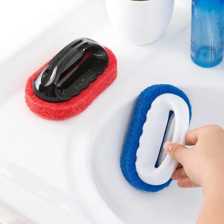 2pcs Decontamination Sponge Hard Bottom Cleaning Brushes Dry and Wet Cleaning Brush for Kitchen / Cooking Bench