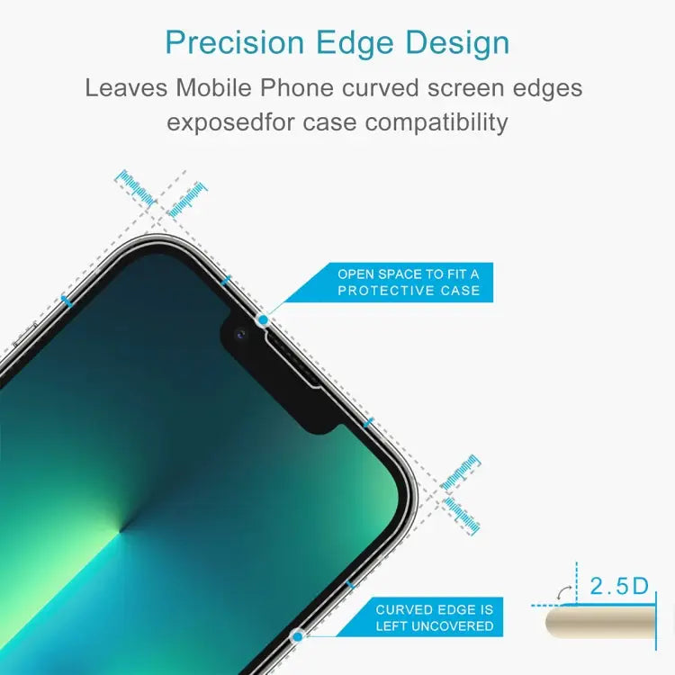 2pcs Front And 2pcs Back 9H 2.5D Tempered Glass Film Set - For iPhone 13 Pro