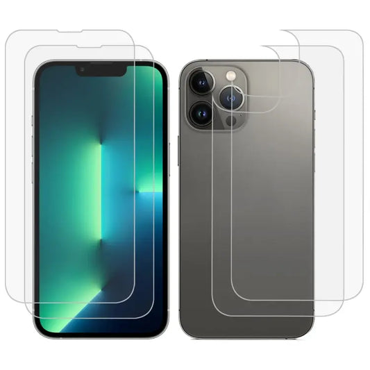 2pcs Front And 2pcs Back 9H 2.5D Tempered Glass Film Set - For iPhone 13 Pro
