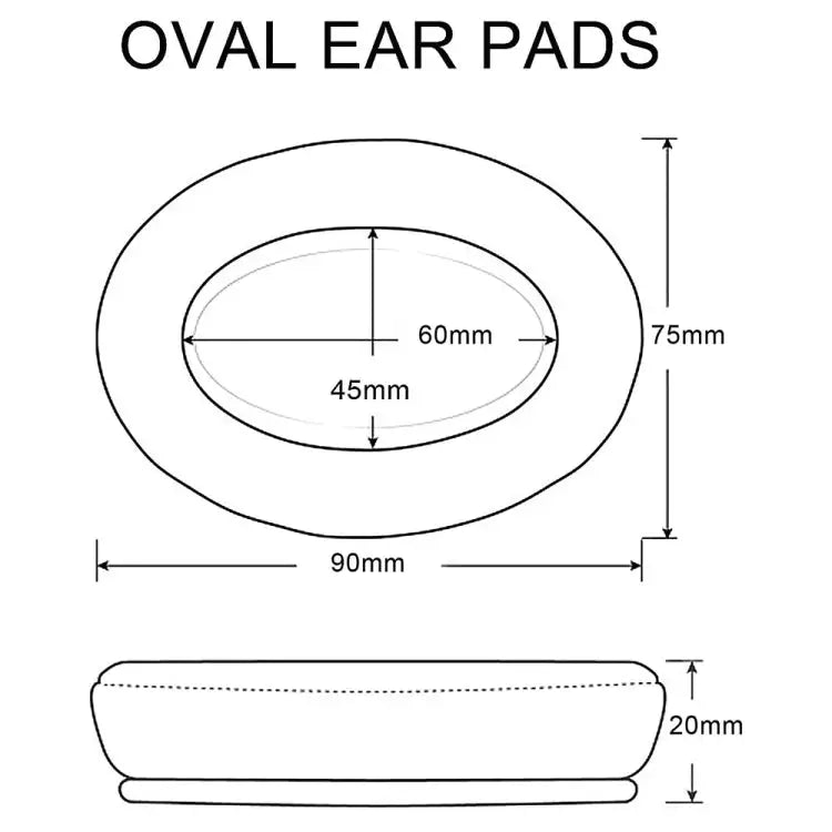 2pcs Headphone Cover Foam Cover for JBL E55BT Color: Without LR - Black / Black