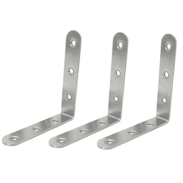 2pcs Stainless Steel 90 Degree Angle Bracket,Corner Brace Joint Bracket Fastener Furniture Cabinet Screens Wall (85mm)
