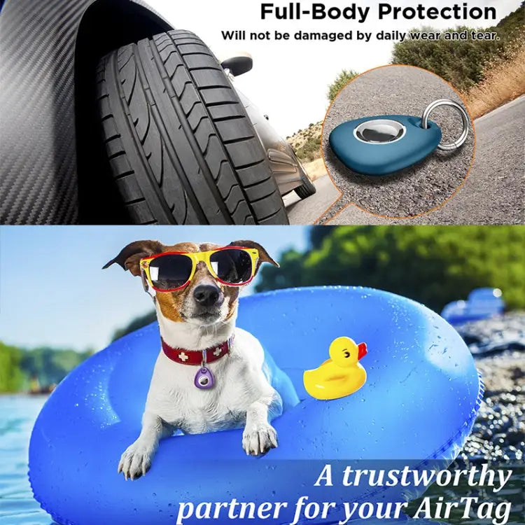 2pcs Waterproof Anti-drop Anti-lost Tracker Positioning TPU Protective Case for AirTag - Apple Accessories