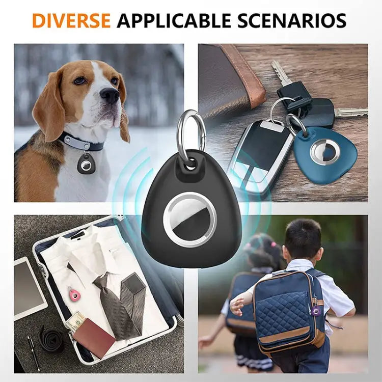 2pcs Waterproof Anti-drop Anti-lost Tracker Positioning TPU Protective Case for AirTag - Apple Accessories