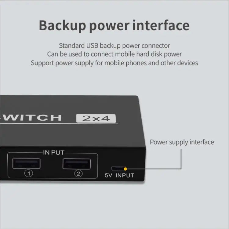 4 Devices 2x4 USB Switch 2 Port PCs Sharing 4 Devices – PROSERIES GO