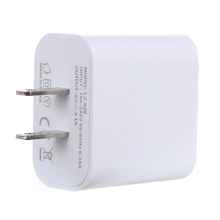 3.1A 3 USB Ports Quick Charger Travel Charger US Plug - LZ-528