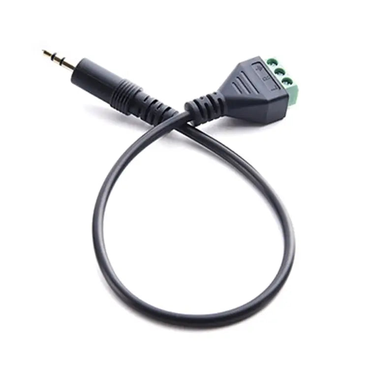 3.5mm 3 Pin Stereo Male to AV Screw Terminal Audio Jacks Terminal Male Lock Connector Cable Length: 30cm 3.5mm Male