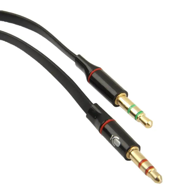 3.5mm jack Male to 3.5mm Female Audio Cable Adapter Total Length: 13cm Black - Black / Black