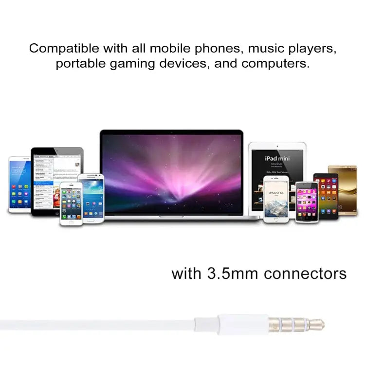 3.5mm Plug In-ear Wired Earphone with Mic Cable Length: about 1.2m 3.5mm - 3.5mm