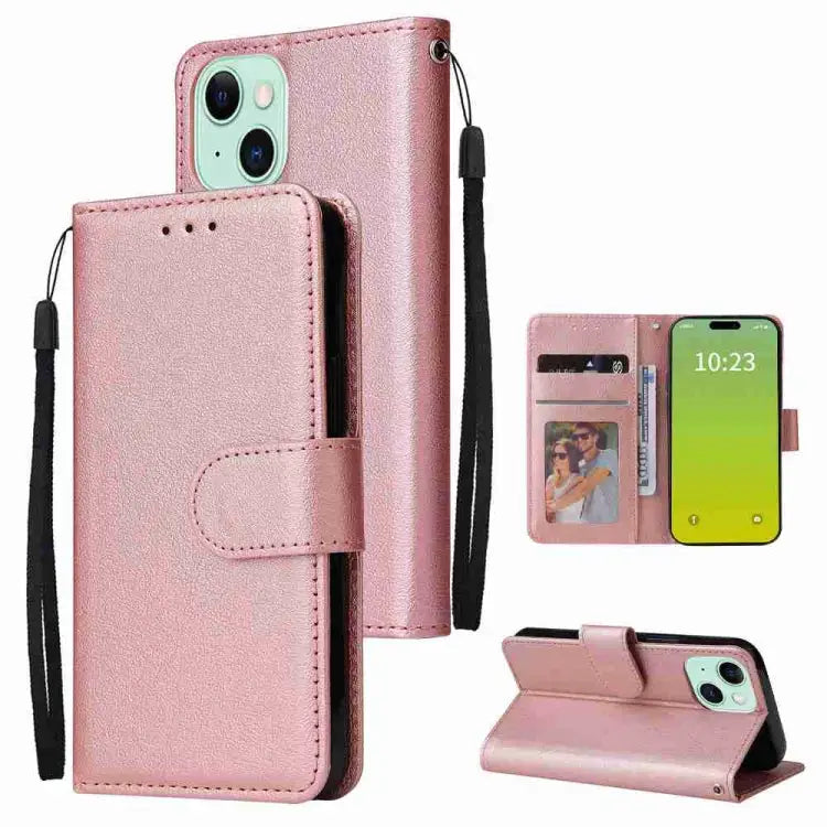 3-Card Slots Multifunctional Leather Phone Case For iPhone 16 For iPhone 15 Pro Max For iPhone 15 Pro For iPhone 15