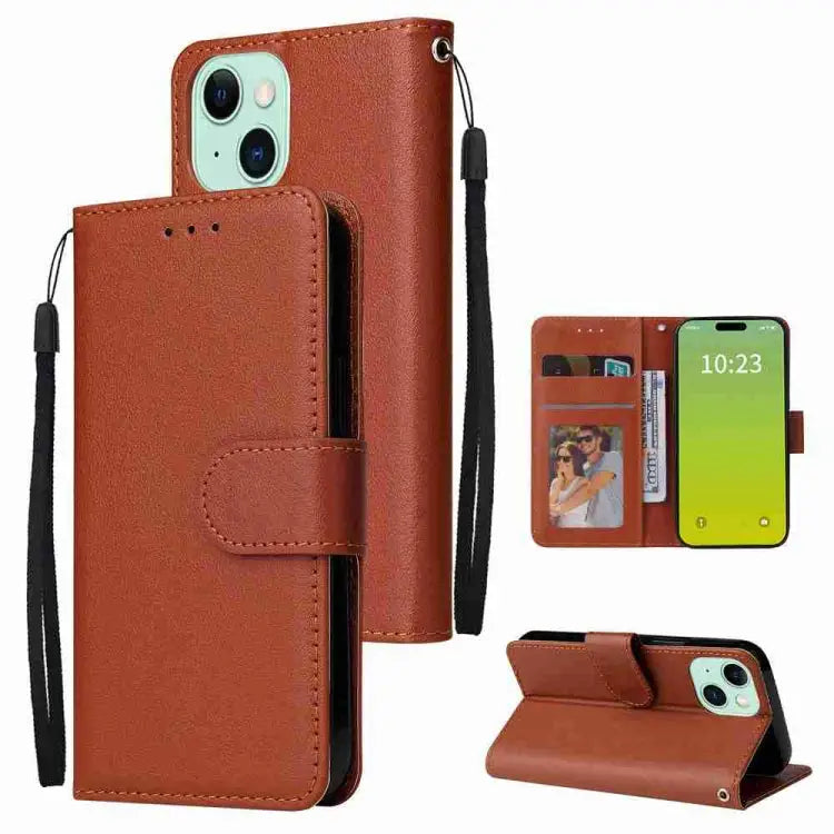 3-Card Slots Multifunctional Leather Phone Case For iPhone 16 For iPhone 15 Pro Max For iPhone 15 Pro For iPhone 15