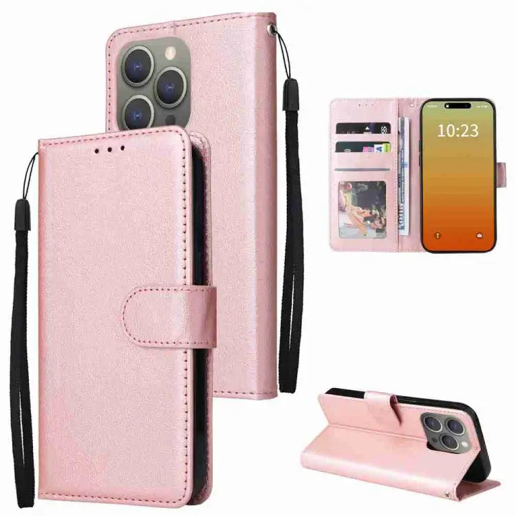 3-Card Slots Multifunctional Leather Phone Case For iPhone 16 For iPhone 15 Pro Max For iPhone 15 Pro For iPhone 15