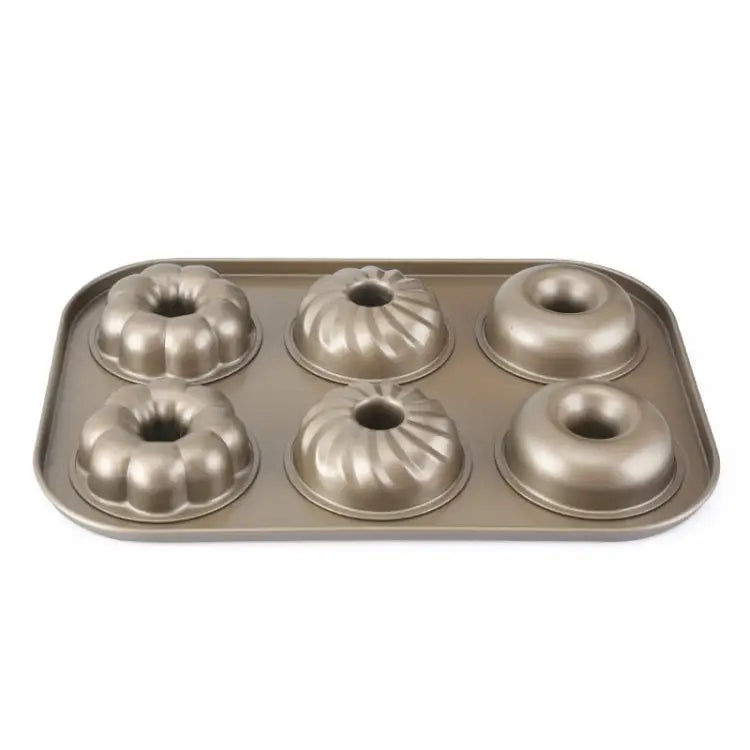 3 Flowers Type Donuts Cookie Mold Gold 6 Cups Cake Mold Baking Mold Cake Tools Bakeware Kitchen Accessories 3 Flowers