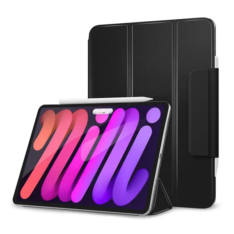 3-fold Double-sided Clip Buckle Magnetic Smart Tablet Case For iPad mini 6 / mini 2024 For iPad 10th Gen 10.9 2022