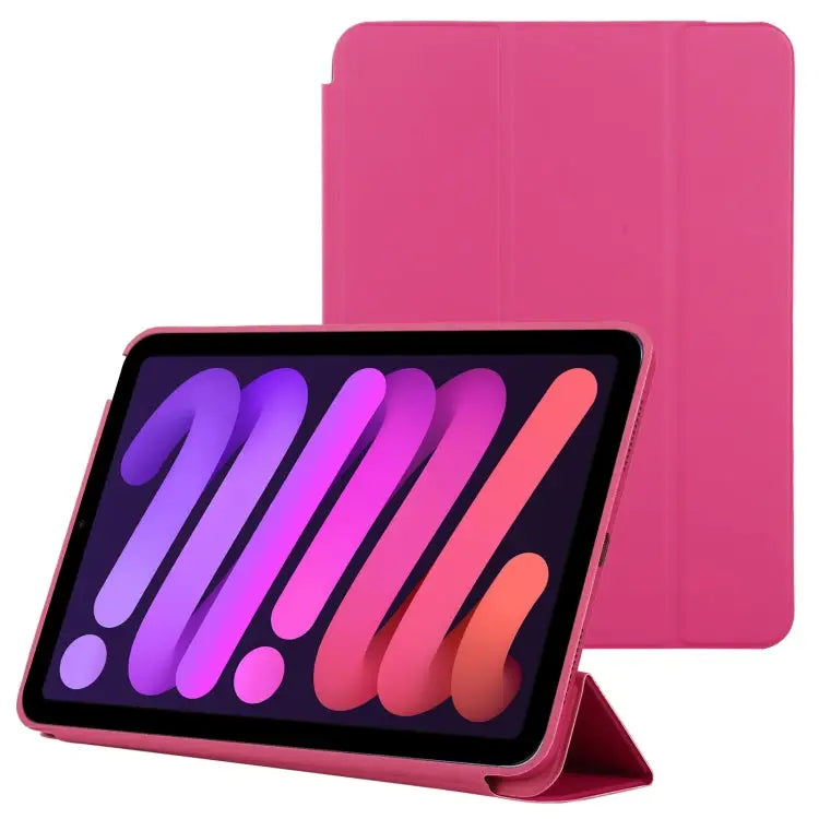 3-fold Horizontal Flip Smart Leather Case with Sleep / Wake-up Function & Holder For iPad mini 6 - For iPad mini 6
