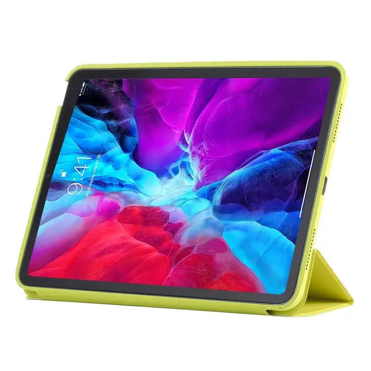 3-fold Horizontal Flip Smart Leather Case with Sleep / Wake-up Function & Holder For iPad Air 2022 / 2020 10.9 - Apple