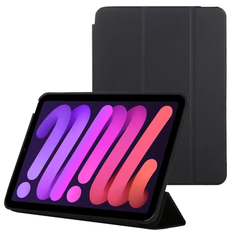 3-fold Horizontal Flip Smart Leather Case with Sleep / Wake-up Function & Holder For iPad mini 6 - For iPad mini 6