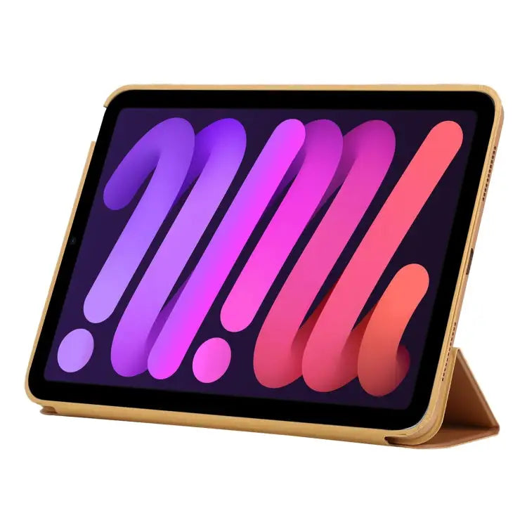 3-fold Horizontal Flip Smart Leather Case with Sleep / Wake-up Function & Holder For iPad mini 6 - Apple Accessories