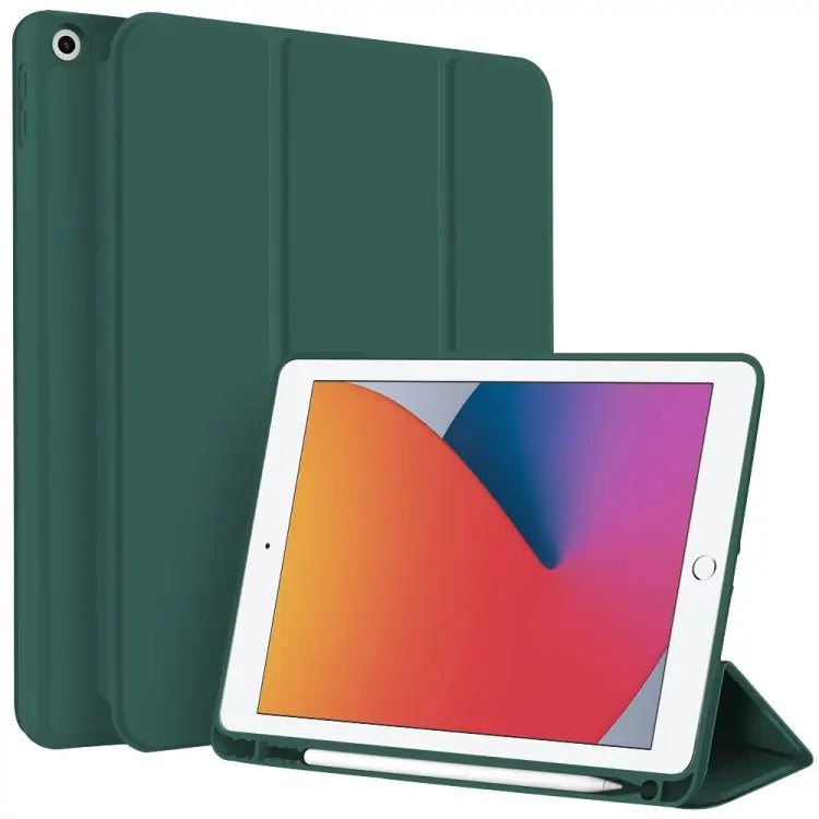 3-fold TPU Smart Leather Tablet Case with Pen Slot For iPad Pro 11 2022 / 2021 / 2020 For iPad Air 5 / 4 For iPad 10.2