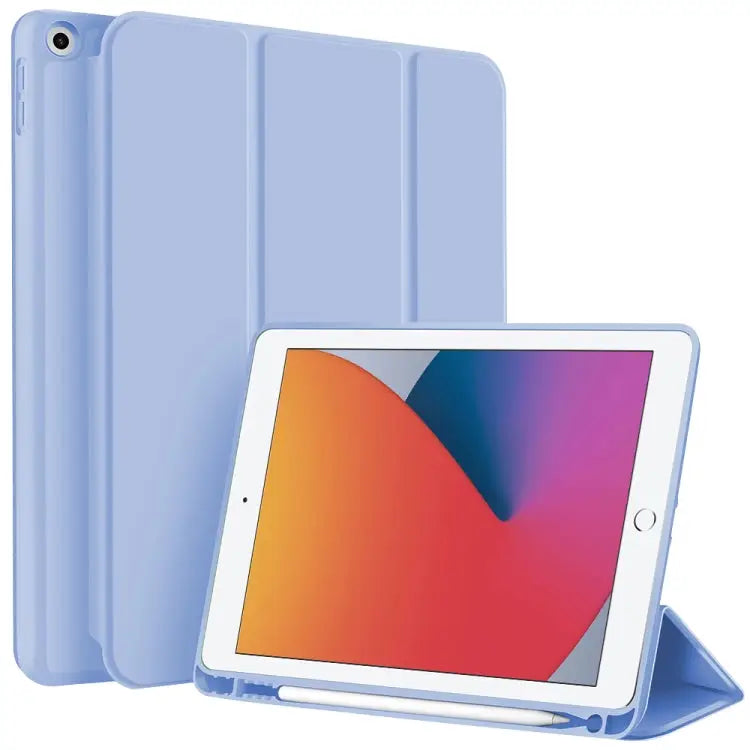 3-fold TPU Smart Leather Tablet Case with Pen Slot For iPad Pro 11 2022 / 2021 / 2020 For iPad Air 5 / 4 For iPad 10.2