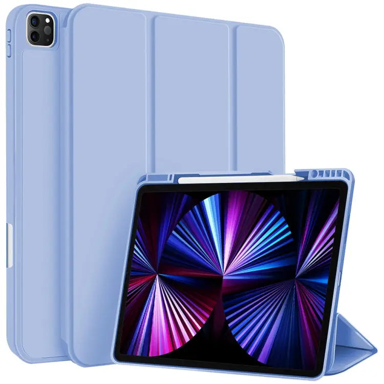 3-fold TPU Smart Leather Tablet Case with Pen Slot For iPad Pro 11 2022 / 2021 / 2020 For iPad Air 5 / 4 For iPad 10.2