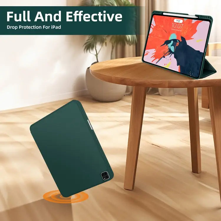 3-fold TPU Smart Leather Tablet Case with Pen Slot For iPad Pro 11 2022 / 2021 / 2020 For iPad Air 5 / 4 For iPad 10.2
