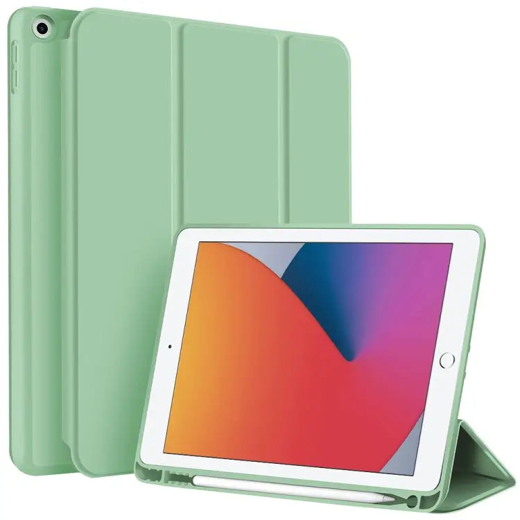 3-fold TPU Smart Leather Tablet Case with Pen Slot For iPad Pro 11 2022 / 2021 / 2020 For iPad Air 5 / 4 For iPad 10.2