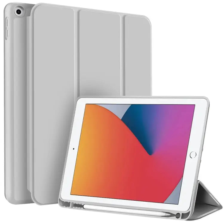 3-fold TPU Smart Leather Tablet Case with Pen Slot For iPad Pro 11 2022 / 2021 / 2020 For iPad Air 5 / 4 For iPad 10.2