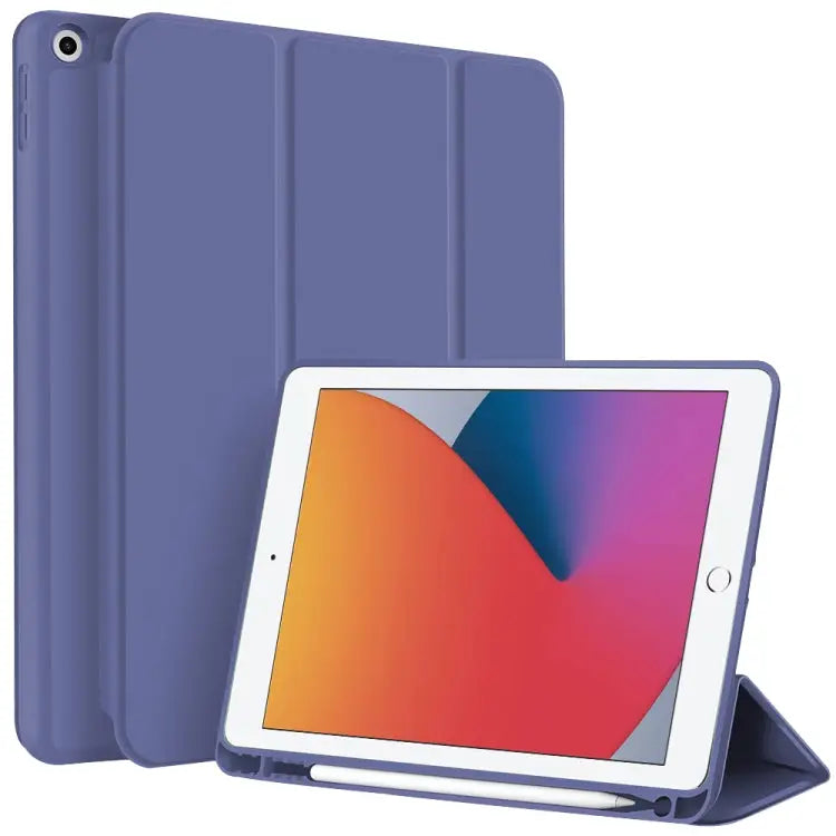 3-fold TPU Smart Leather Tablet Case with Pen Slot For iPad Pro 11 2022 / 2021 / 2020 For iPad Air 5 / 4 For iPad 10.2