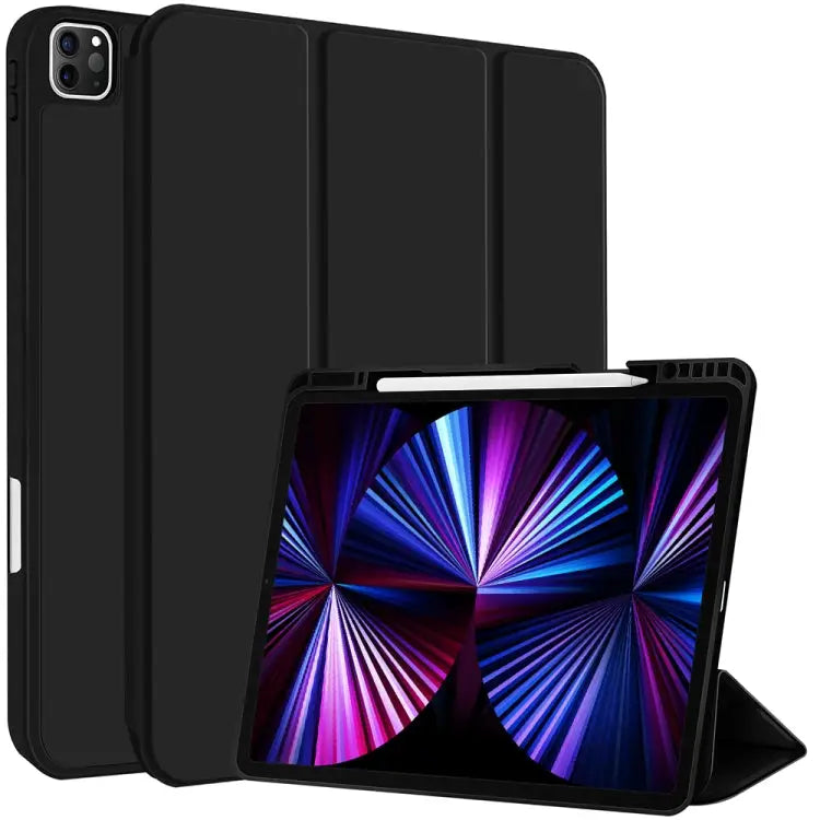 3-fold TPU Smart Leather Tablet Case with Pen Slot For iPad Pro 11 2022 / 2021 / 2020 For iPad Air 5 / 4 For iPad 10.2