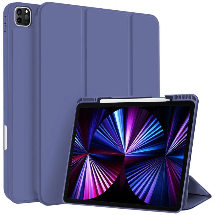 3-fold TPU Smart Leather Tablet Case with Pen Slot For iPad Pro 11 2022 / 2021 / 2020 For iPad Air 5 / 4 For iPad 10.2