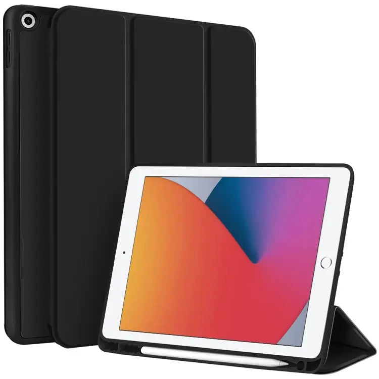 3-fold TPU Smart Leather Tablet Case with Pen Slot For iPad Pro 11 2022 / 2021 / 2020 For iPad Air 5 / 4 For iPad 10.2