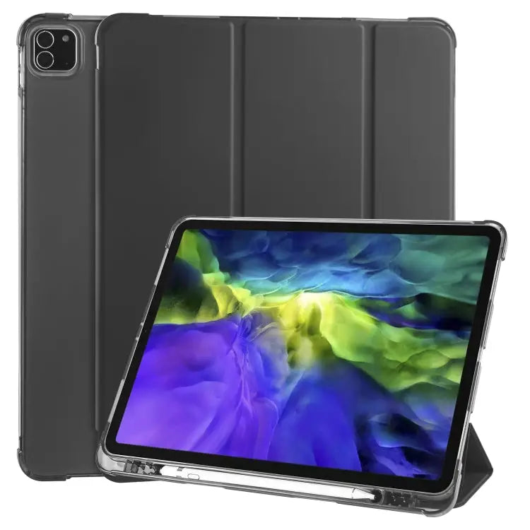 3-folding Horizontal Flip PU Leather + Shockproof TPU Case with Holder & Pen Slot For iPad Pro 11 (2020) / iPad Pro