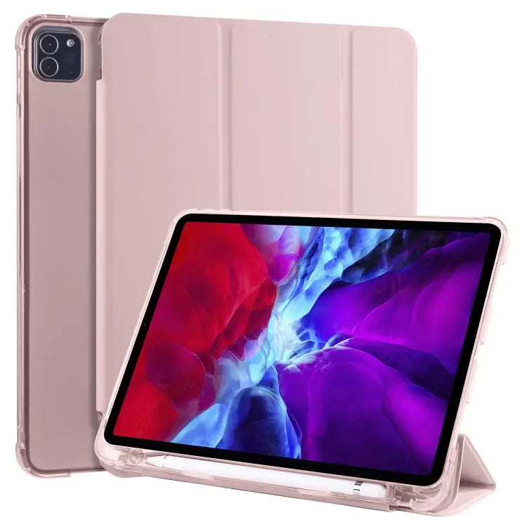 3-folding Horizontal Flip PU Leather + Shockproof TPU Case with Holder & Pen Slot For iPad Pro 11 (2020) / iPad Pro