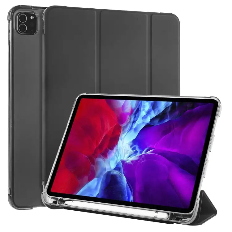 3-folding Horizontal Flip PU Leather + Shockproof TPU Case with Holder & Pen Slot For iPad Pro 11 (2020) / iPad Pro
