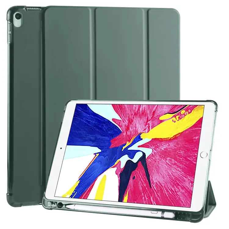 3-folding Horizontal Flip PU Leather + Shockproof TPU Case with Holder & Pen Slot For iPad Pro 11 (2020) / iPad Pro