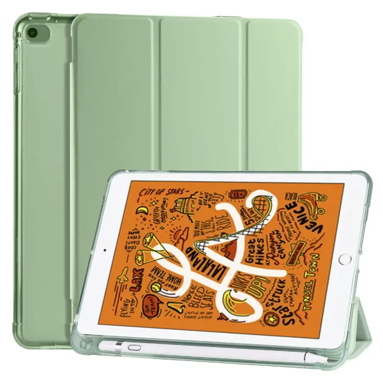 3-folding Horizontal Flip PU Leather + Shockproof TPU Case with Holder & Pen Slot For iPad Air / Air 2 / 9.7 (2017) &