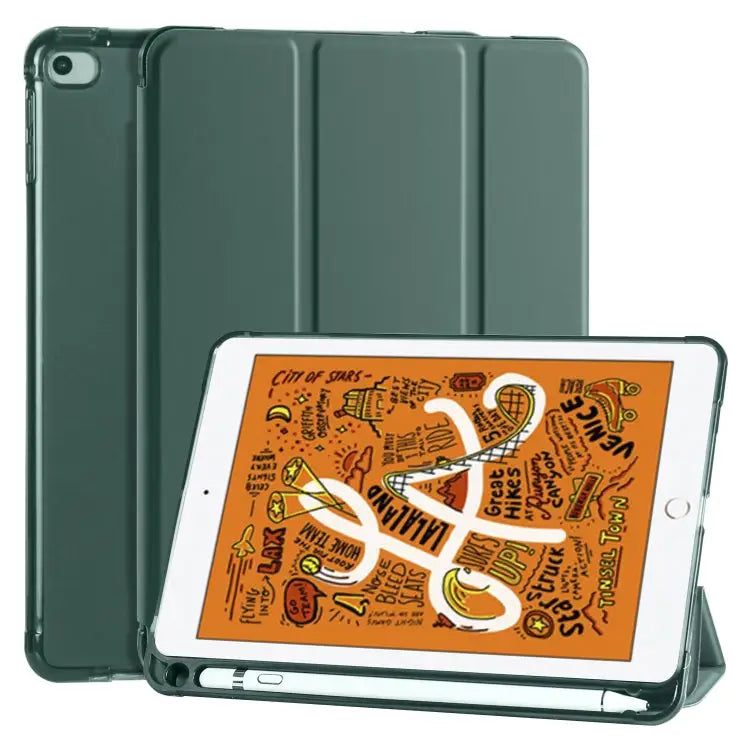 3-folding Horizontal Flip PU Leather + Shockproof TPU Case with Holder & Pen Slot For iPad Air / Air 2 / 9.7 (2017) &