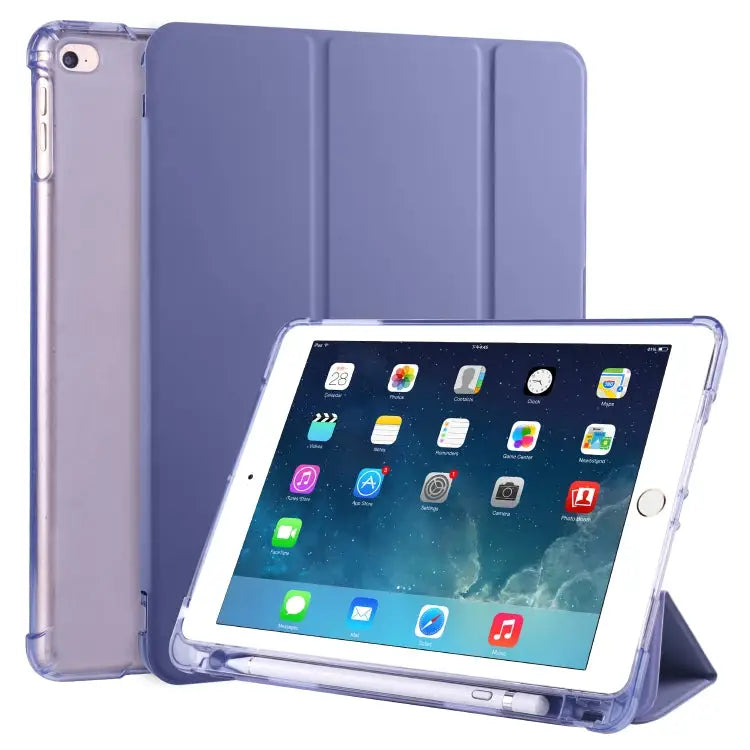 3-folding Horizontal Flip PU Leather + Shockproof TPU Case with Holder & Pen Slot For iPad Air / Air 2 / 9.7 (2017) &