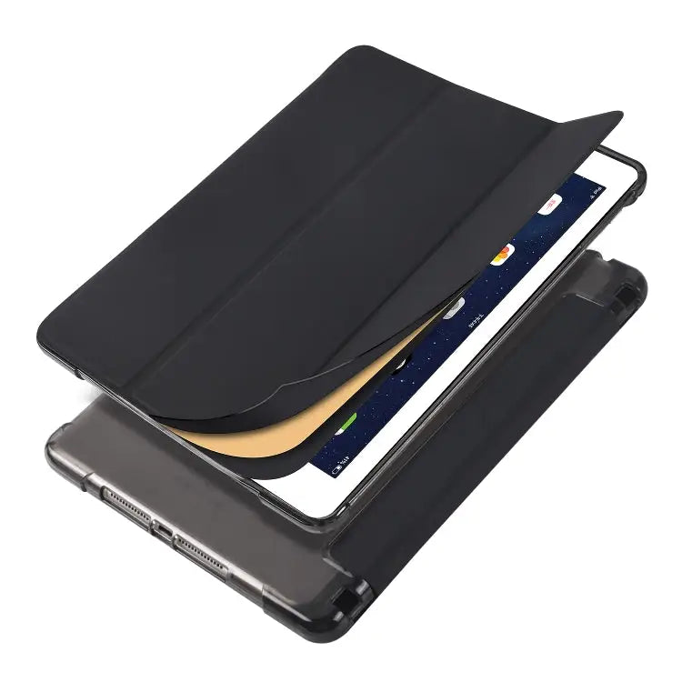 3-folding Horizontal Flip PU Leather + Shockproof TPU Case with Holder & Pen Slot For iPad Air / Air 2 / 9.7 (2017) &
