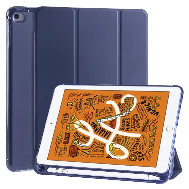 3-folding Horizontal Flip PU Leather + Shockproof TPU Case with Holder & Pen Slot For iPad Air / Air 2 / 9.7 (2017) &