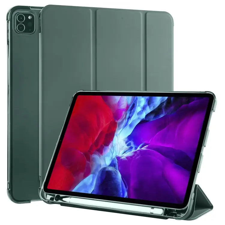 3-folding Horizontal Flip PU Leather + Shockproof TPU Case with Holder & Pen Slot For iPad Pro 11 (2020) / iPad Pro