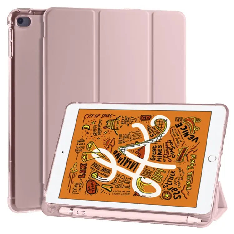 3-folding Horizontal Flip PU Leather + Shockproof TPU Case with Holder & Pen Slot For iPad Air / Air 2 / 9.7 (2017) &
