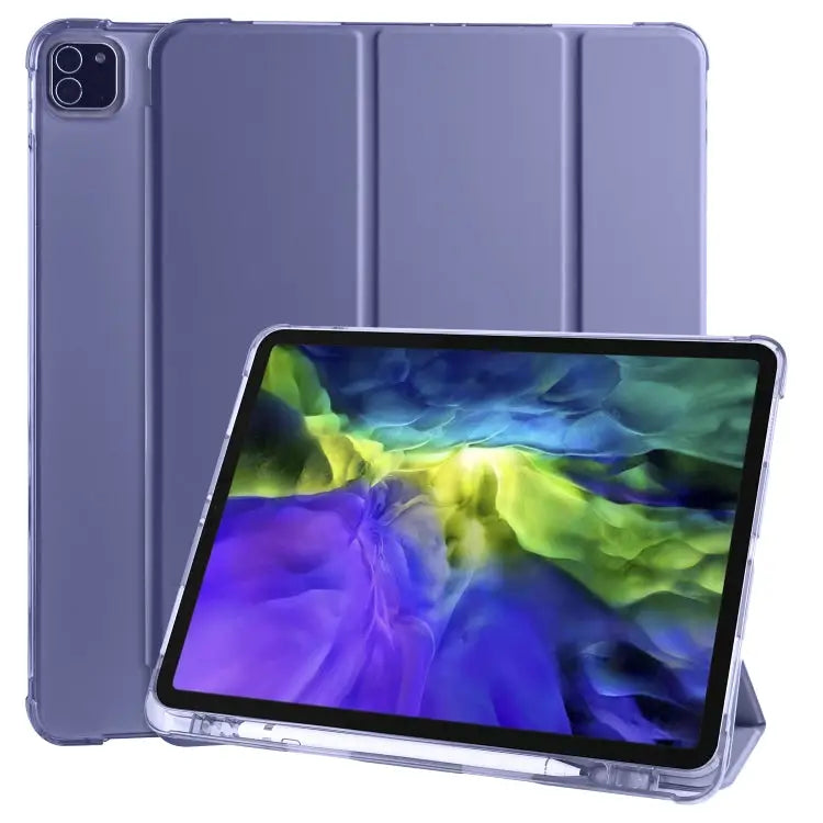 3-folding Horizontal Flip PU Leather + Shockproof TPU Case with Holder & Pen Slot For iPad Pro 11 (2020) / iPad Pro