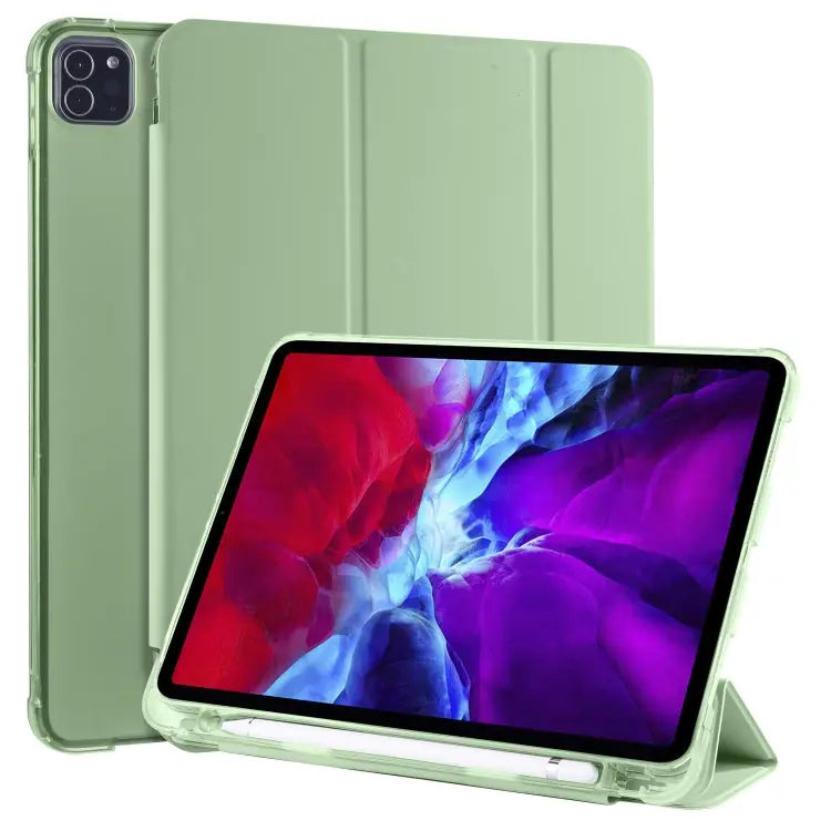 3-folding Horizontal Flip PU Leather + Shockproof TPU Case with Holder & Pen Slot For iPad Pro 11 (2020) / iPad Pro