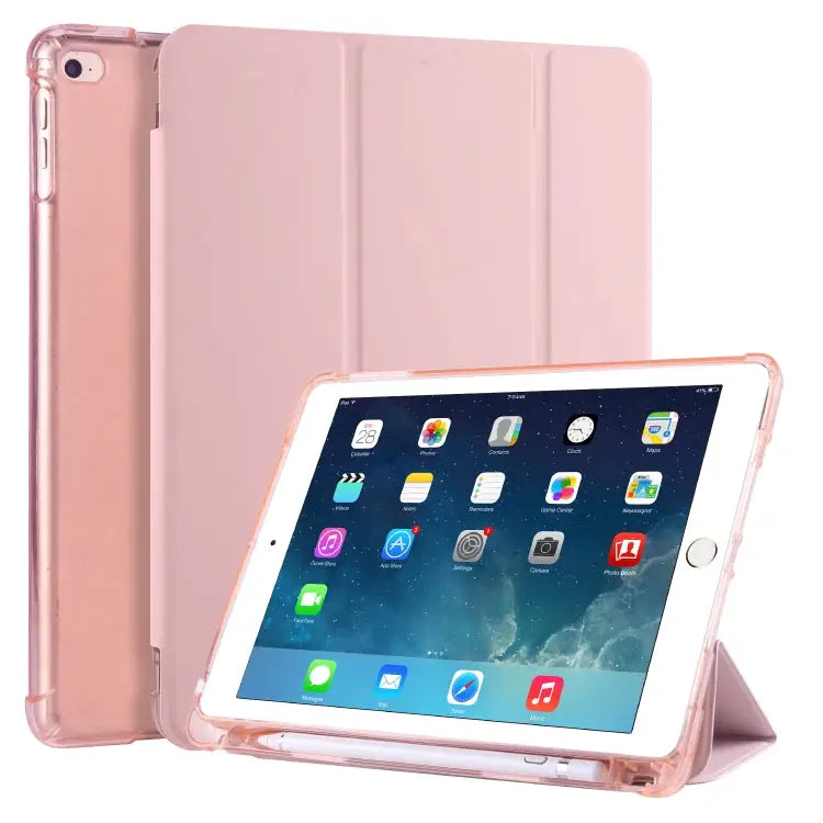 3-folding Horizontal Flip PU Leather + Shockproof TPU Case with Holder & Pen Slot For iPad Air / Air 2 / 9.7 (2017) &