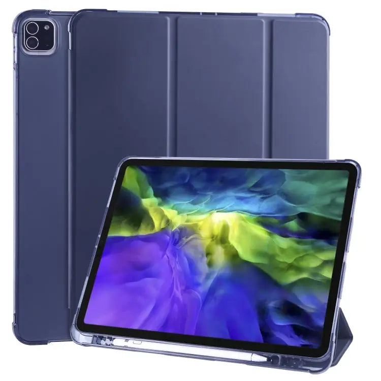3-folding Horizontal Flip PU Leather + Shockproof TPU Case with Holder & Pen Slot For iPad Pro 11 (2020) / iPad Pro